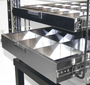 Drawer Slides for Waffle Pack Desiccators