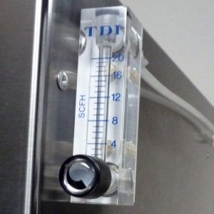 Flowmeter for desiccator cabinets