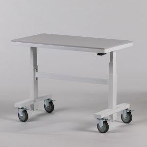 White frame lift cart